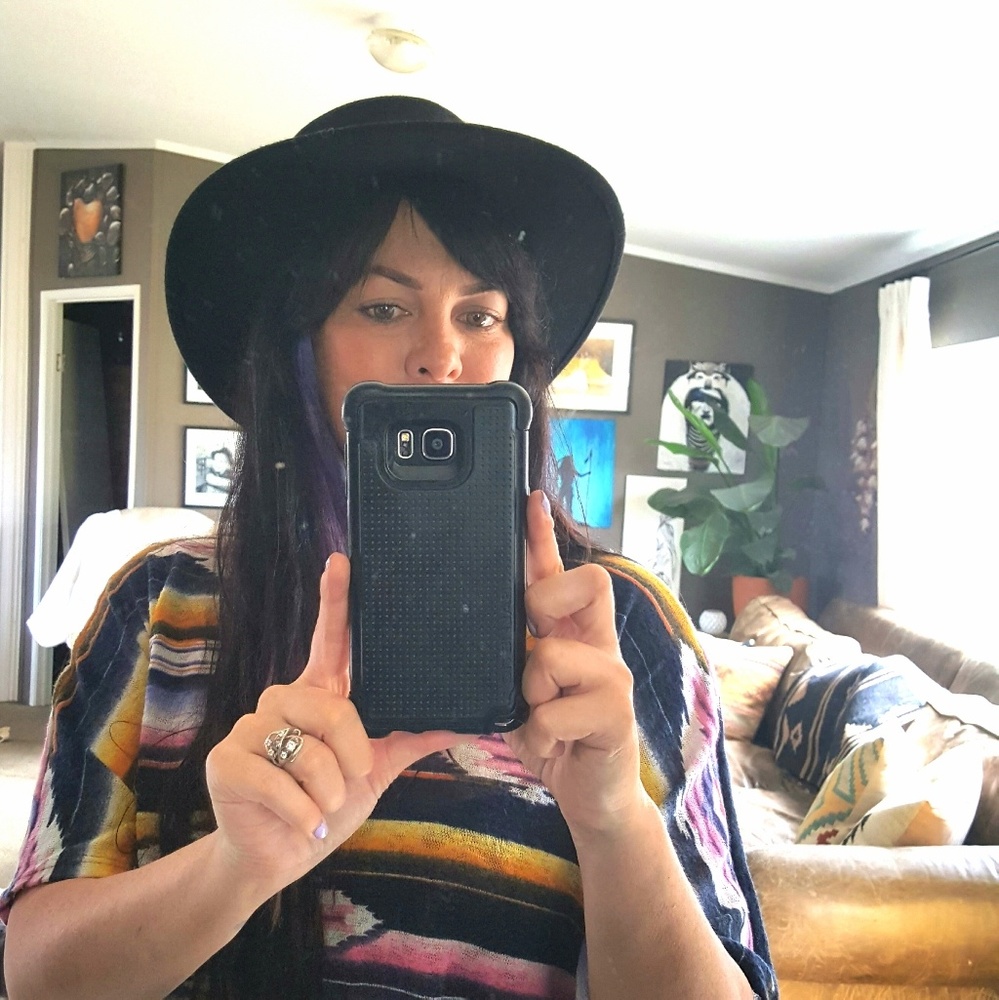 Black Bolero Matador Boater Boho Bohemian Hat